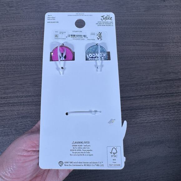 Looney Tunes x Justice Hair Clips – Tweety & Bugs Bunny Glitter Claw Clip Set‎ - Picture 3 of 3